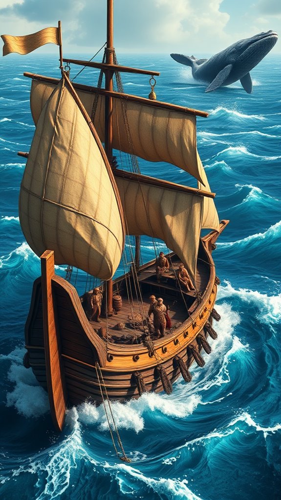 3d illustration of jonah s ship