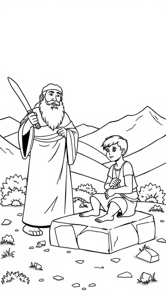 abraham and isaac illustration