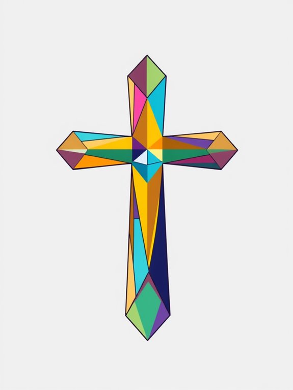 abstract christian cross clipart