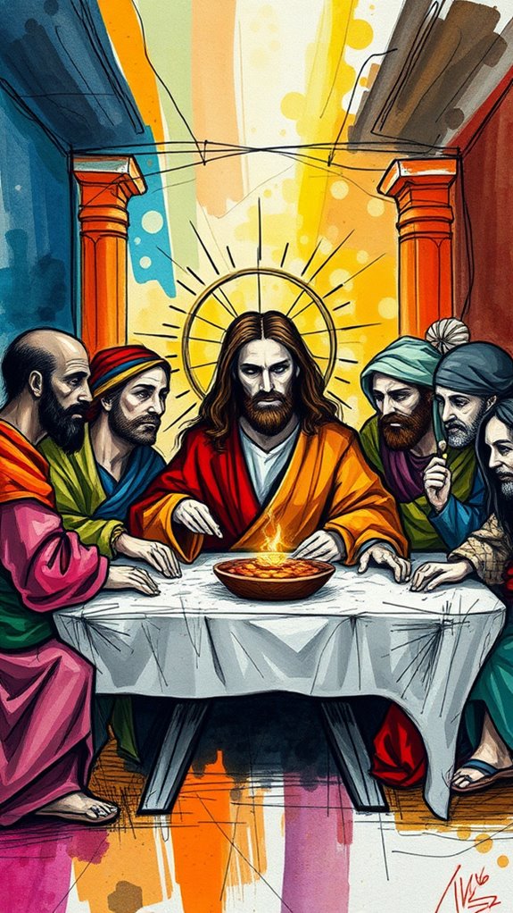 abstract last supper art