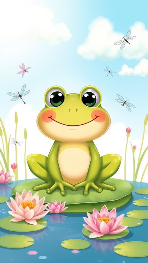 adorable amphibian art piece