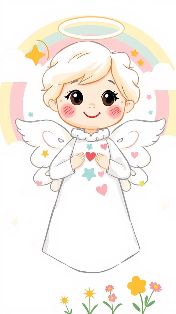 adorable angel illustration design