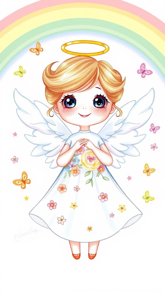 adorable angel illustration design