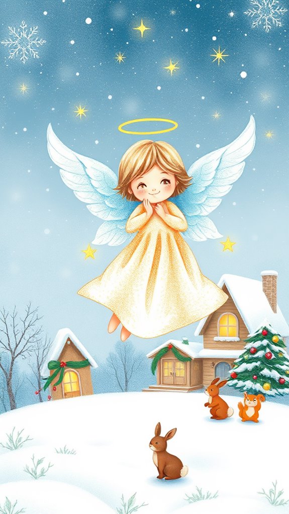 adorable angel illustration design