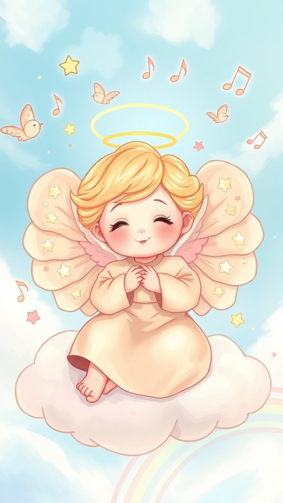 adorable angelic illustration design