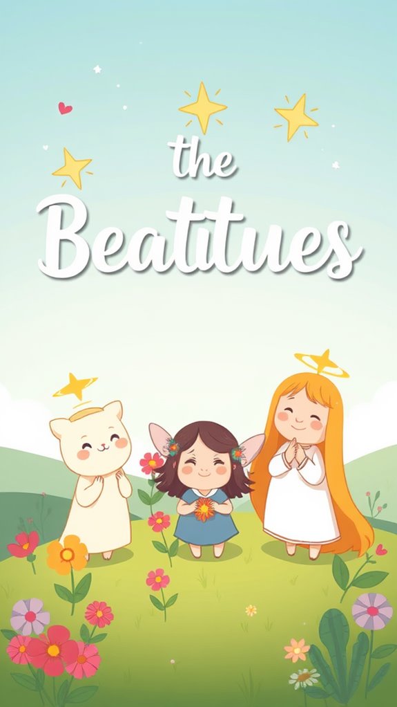 adorable beatitudes character illustration