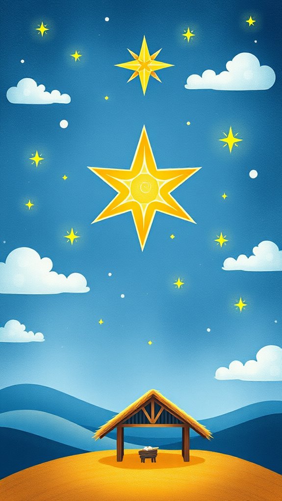 adorable bethlehem star illustration