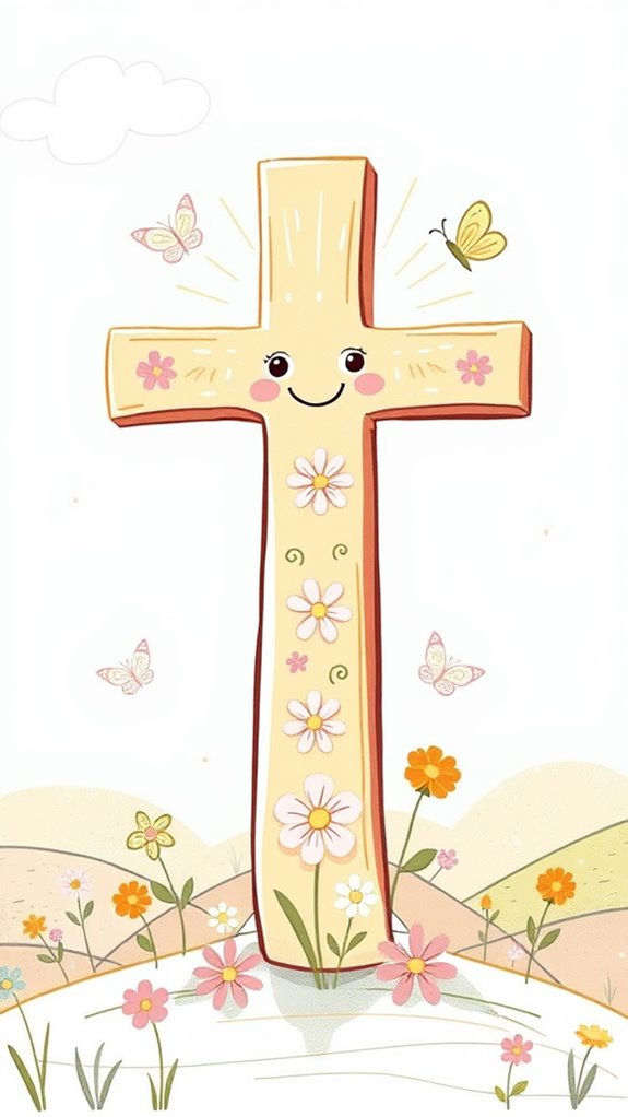 adorable christian cross illustration