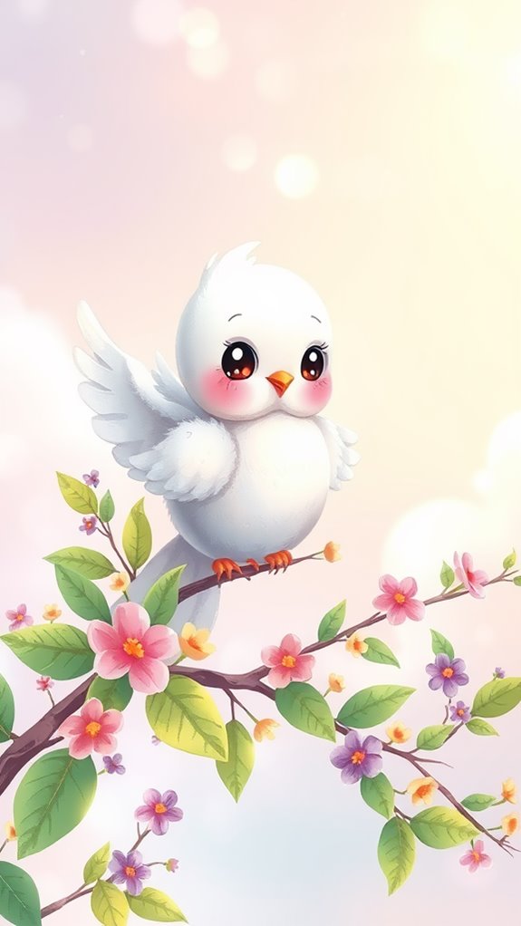 adorable dove illustration design