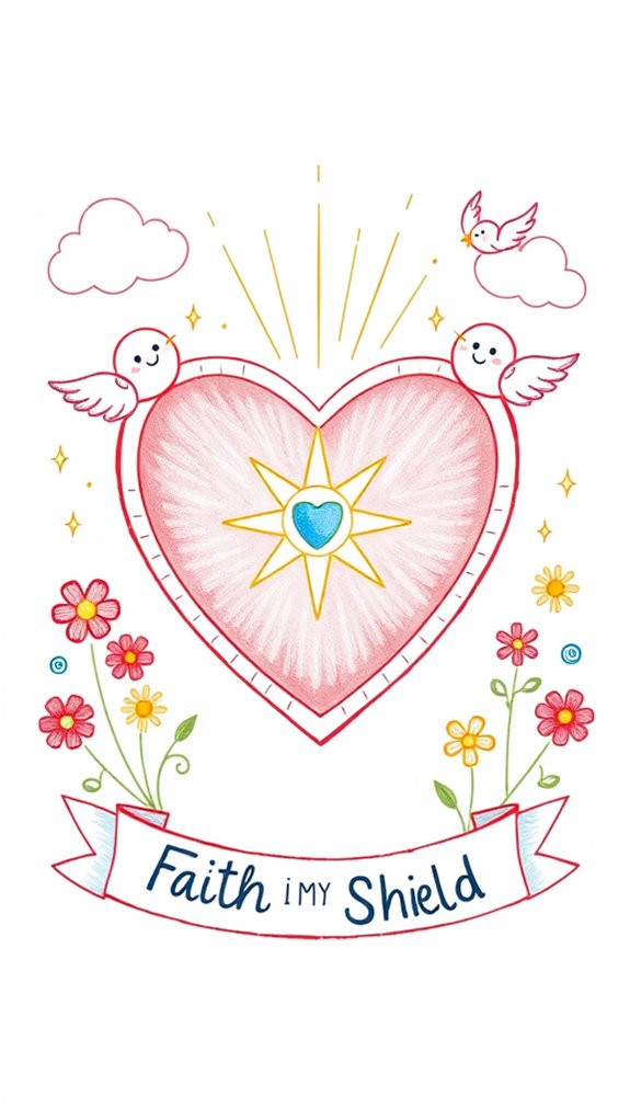 adorable faith protection emblem