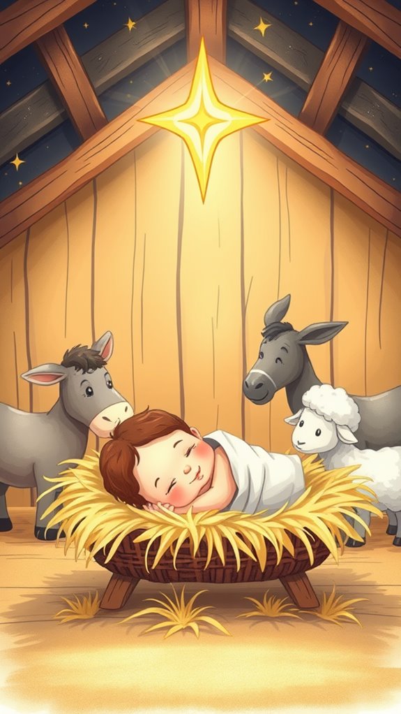 adorable jesus in manger