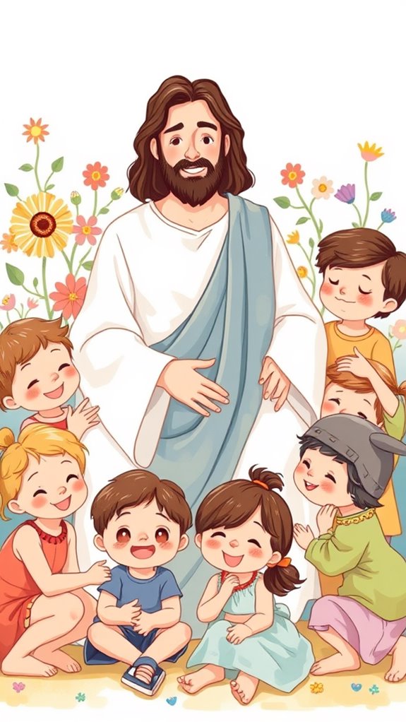 adorable jesus with kids