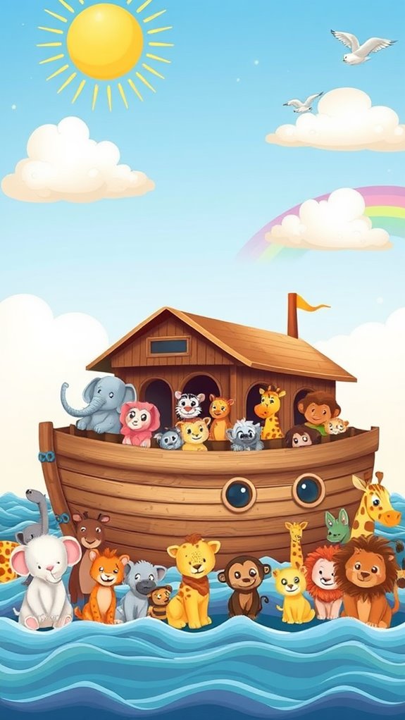 adorable noah s ark illustration