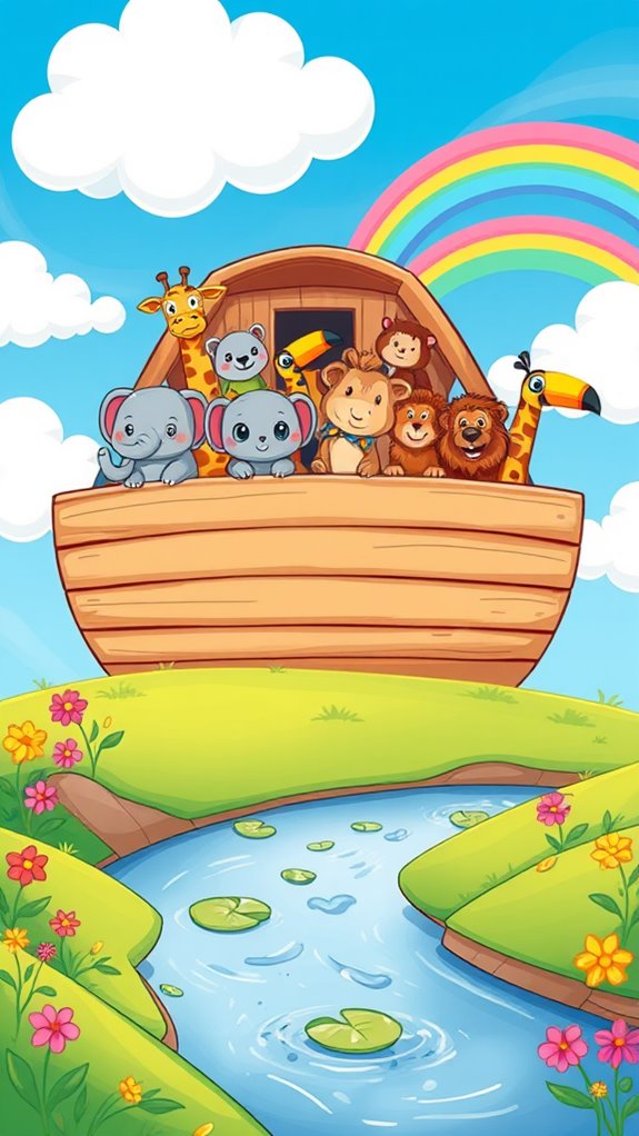 adorable noah s ark illustration