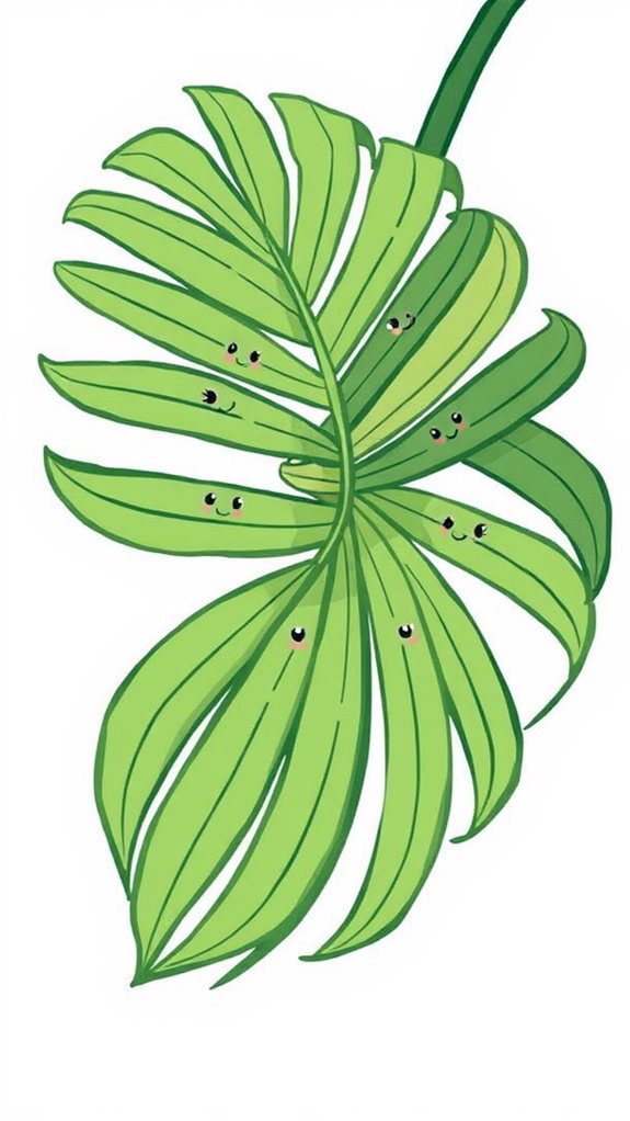 adorable palm leaf illustration