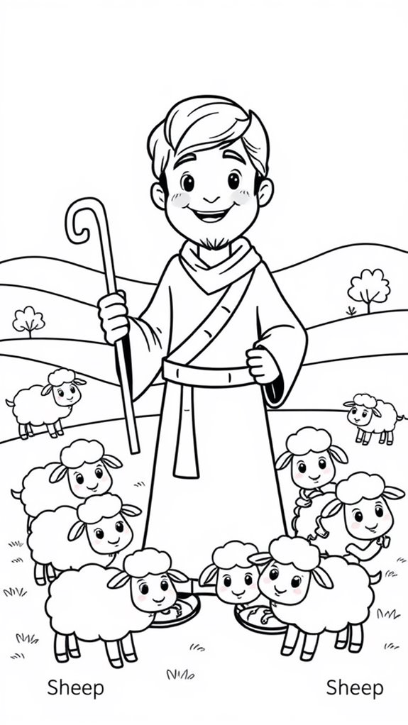 adorable shepherd coloring page