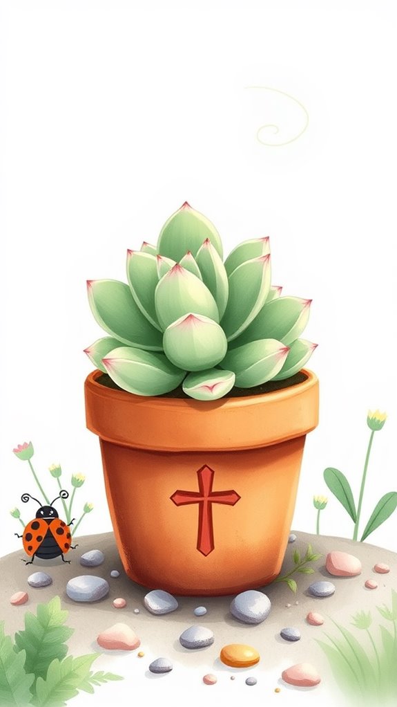 adorable succulent plant illustration