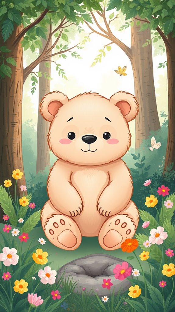 adorable teddy bear illustration