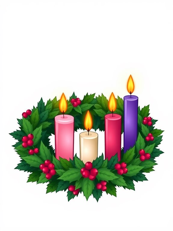 advent candle decoration illustration