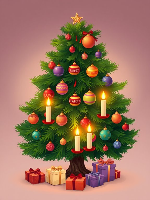 advent tree illustration graphic