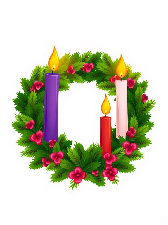 advent wreath clipart image