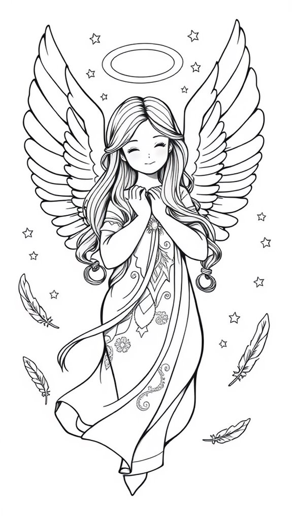 angel coloring activity page