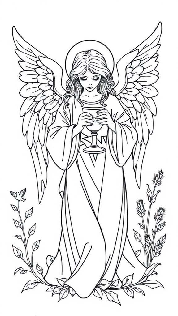 angel coloring page activity