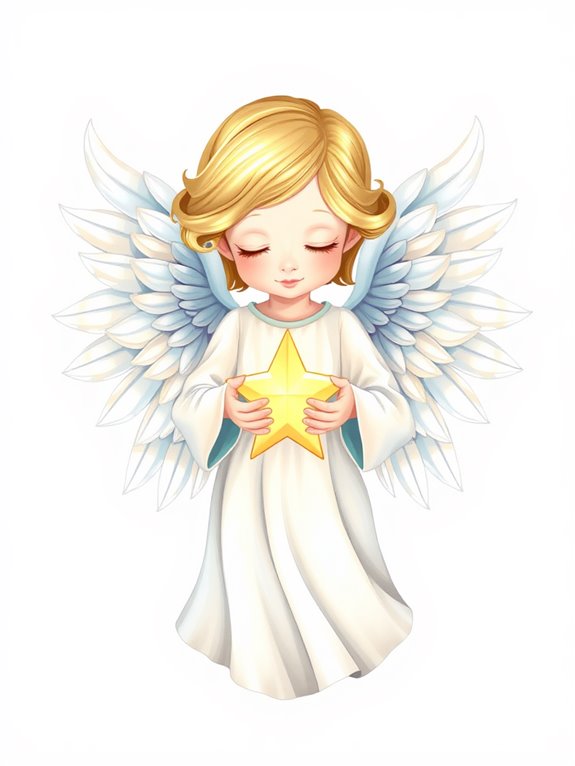 angel holding shining star