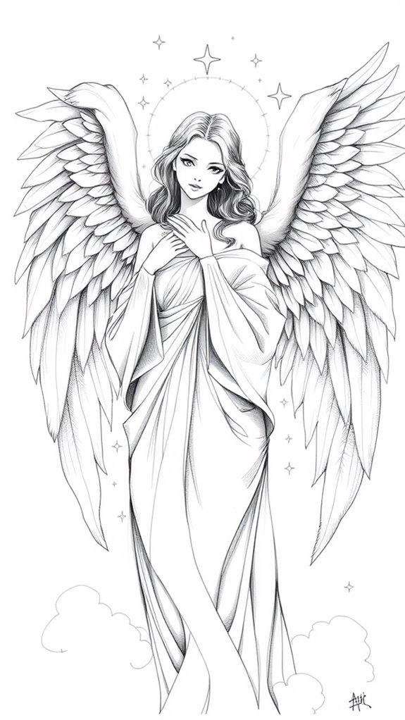 angel sketch art design