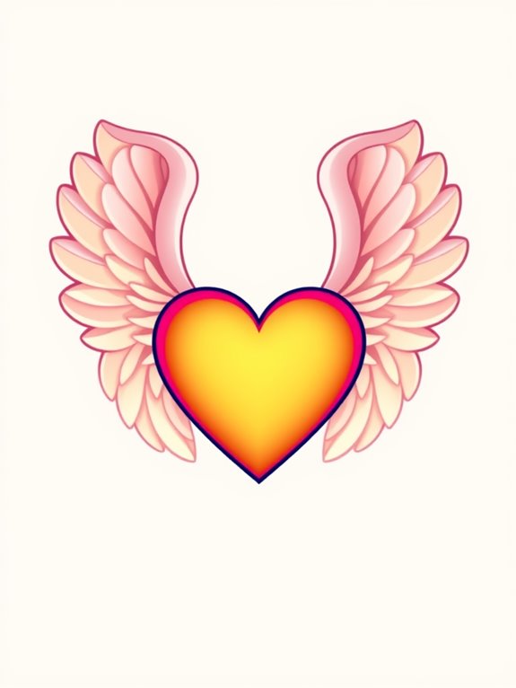 angel wings heart clipart