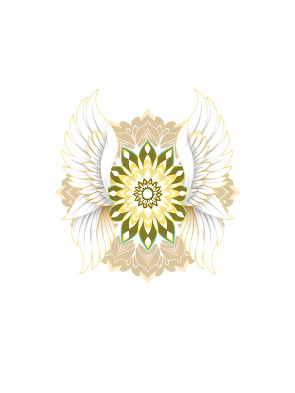 angel wings mandala clipart