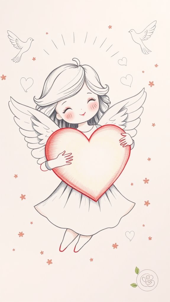 angel with a heart