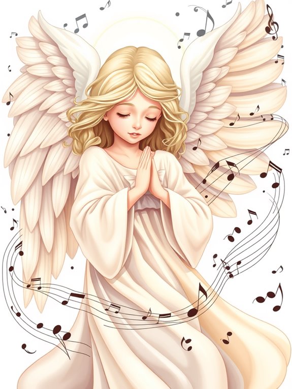 angel with musical notes