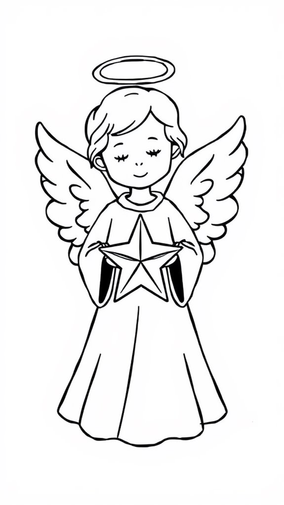 angel with star coloring