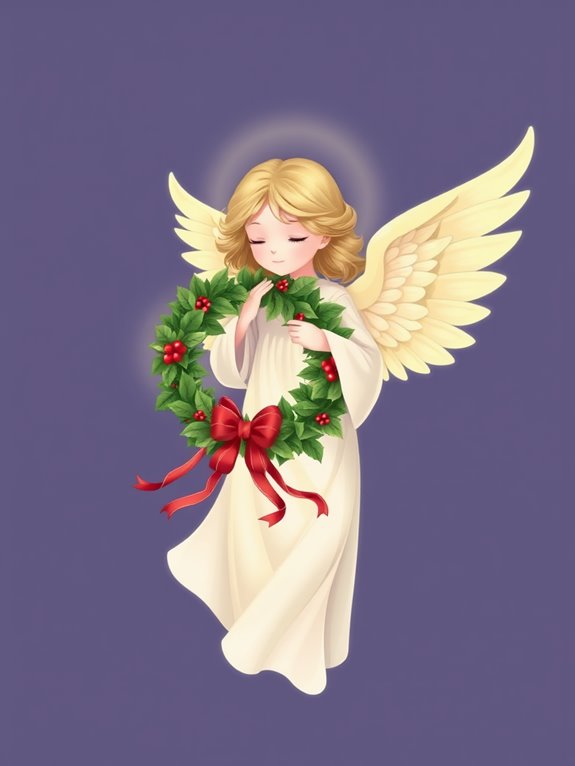 angel wreath clipart image