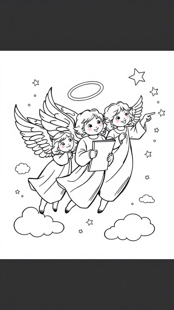 angelic coloring activity page