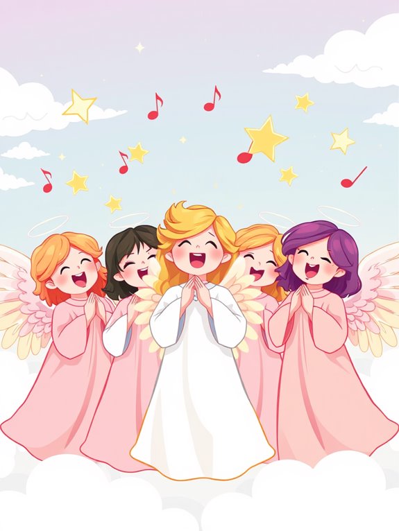 angels singing clipart image