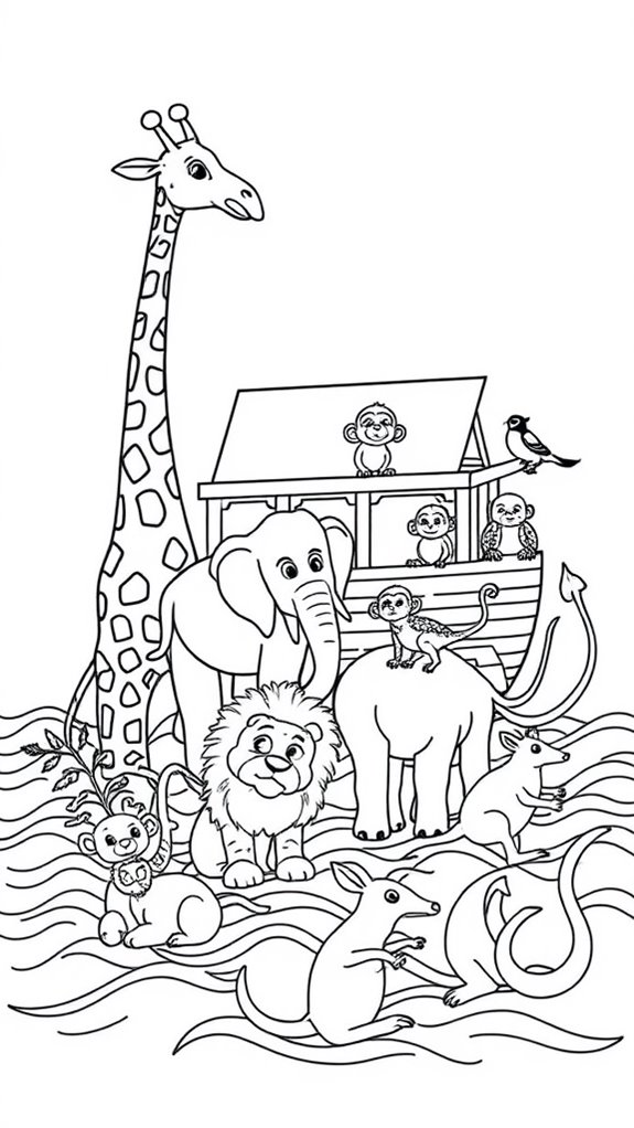 ark animal coloring activity