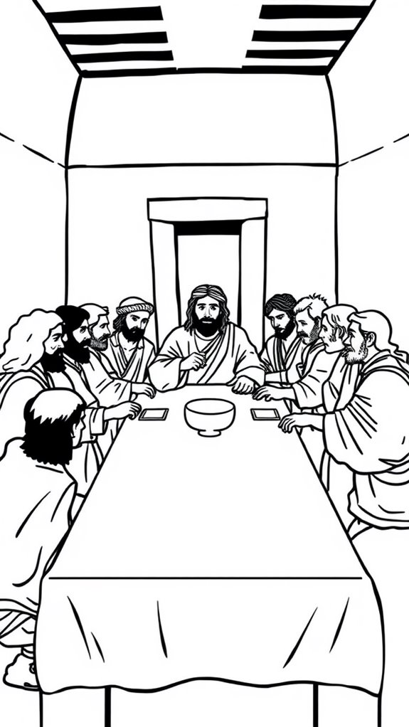 artistic last supper illustration