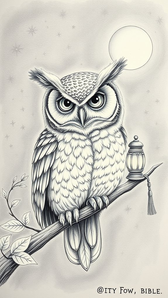 artistic representation of owl