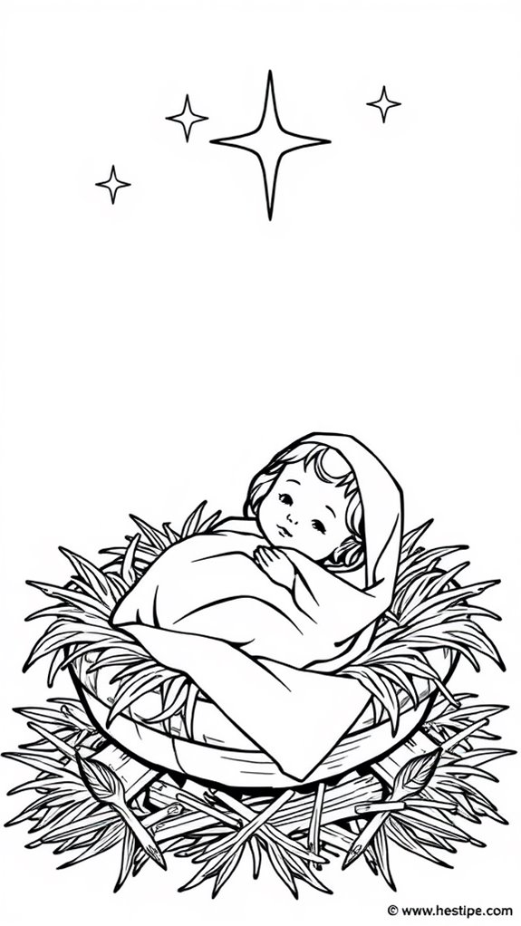 baby jesus coloring page