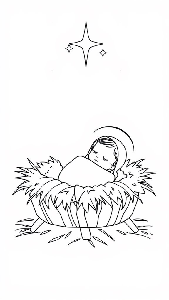 baby jesus coloring page