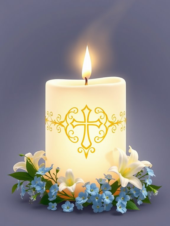 baptism candle graphic design