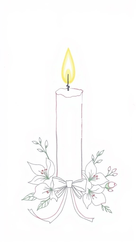 baptism candle illustration concept