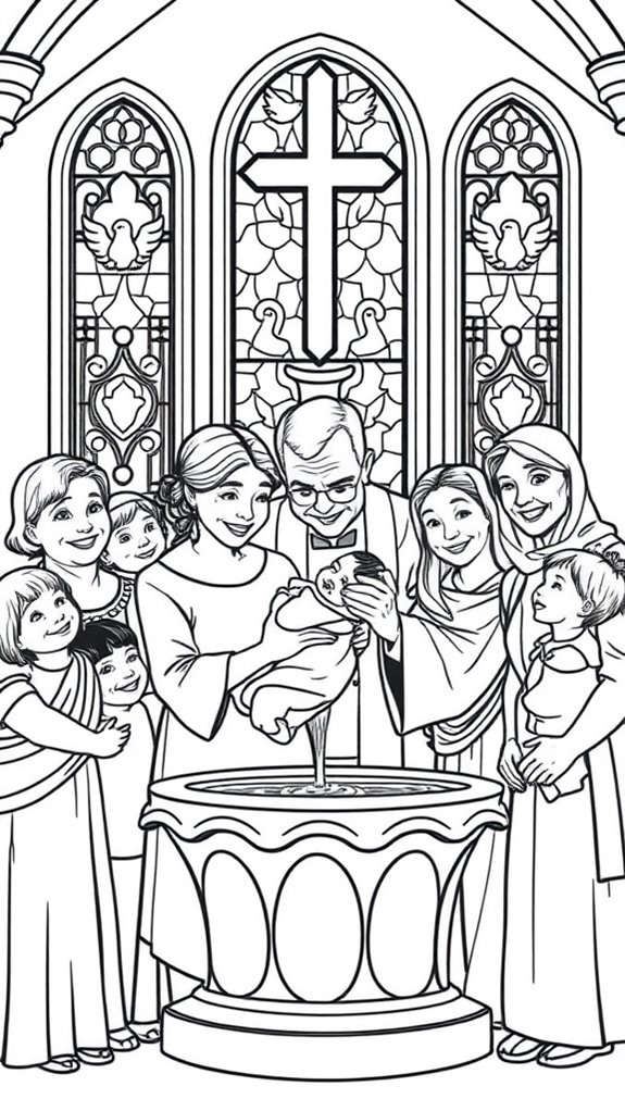 baptism celebration coloring page