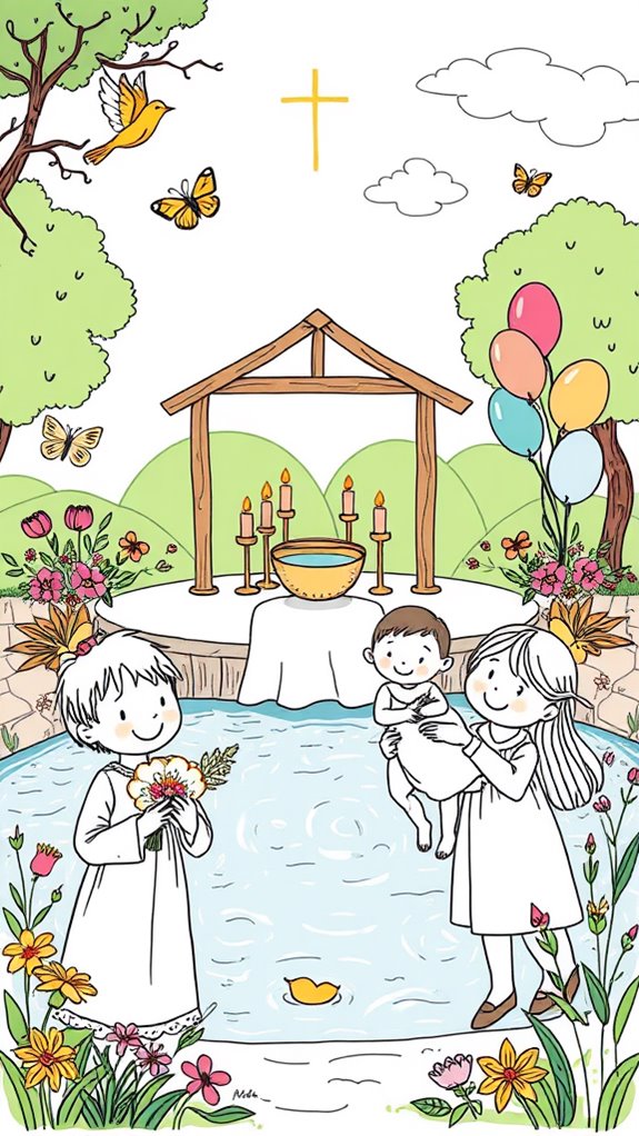 baptism celebration doodle art