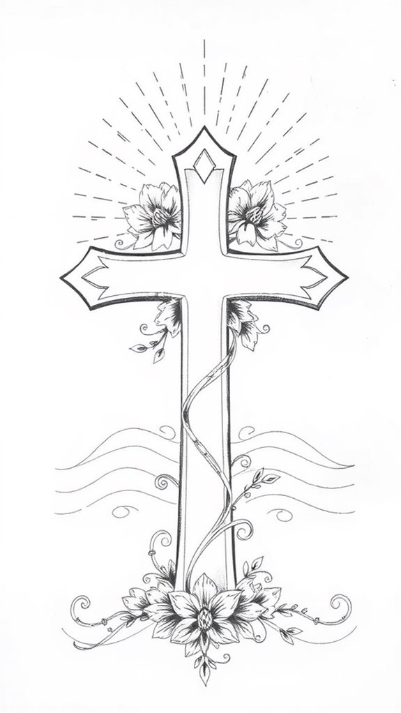 baptism cross artistic representation