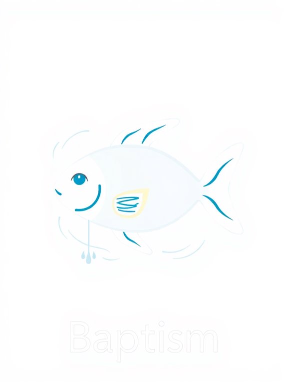 baptism fish illustration graphic