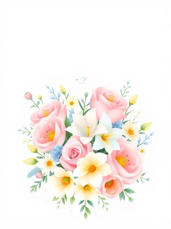 baptism floral illustration design