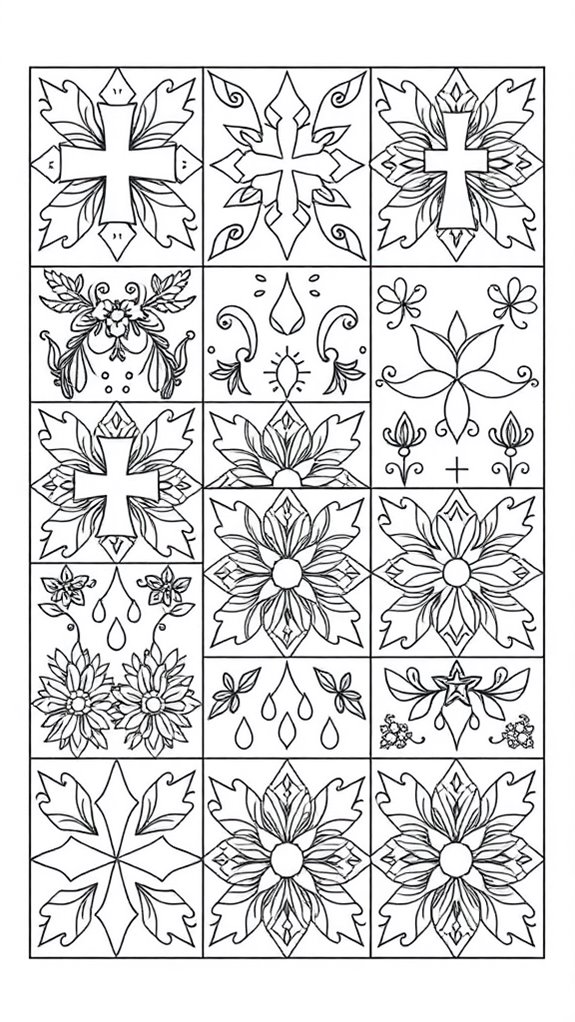 baptism quilt coloring patterns